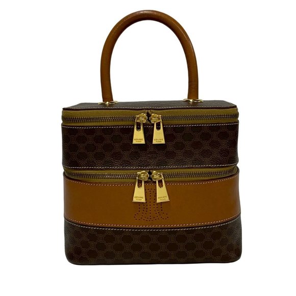 CELINE Brown Leather Pouch - Picture 1 of 8